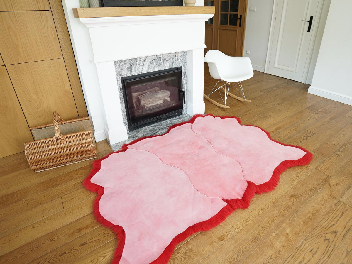 XXL Triple Genuine Sheepskin Rug, Mint Green Leather, Cozy Throw (64x46)