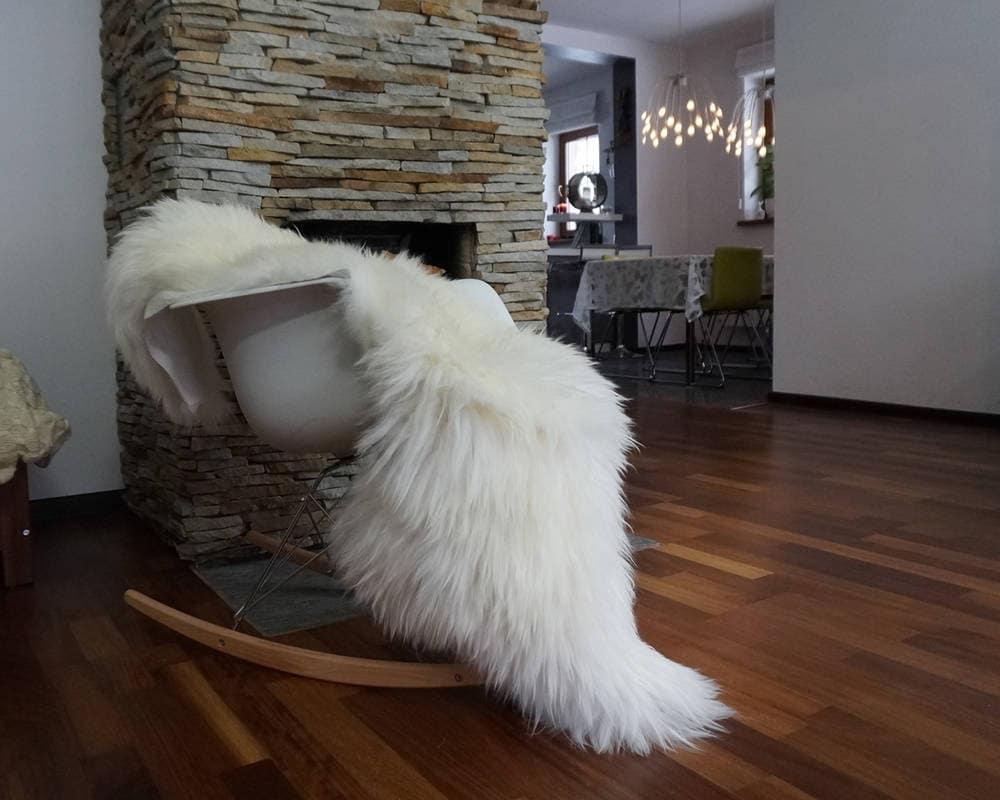 Original, Natural GIANT Rug X 52" x 30" White Genuine Natural Sheepskin Rugs Exclusive Rug Throw Rugs Carpet Outdoor Rugs Ch
