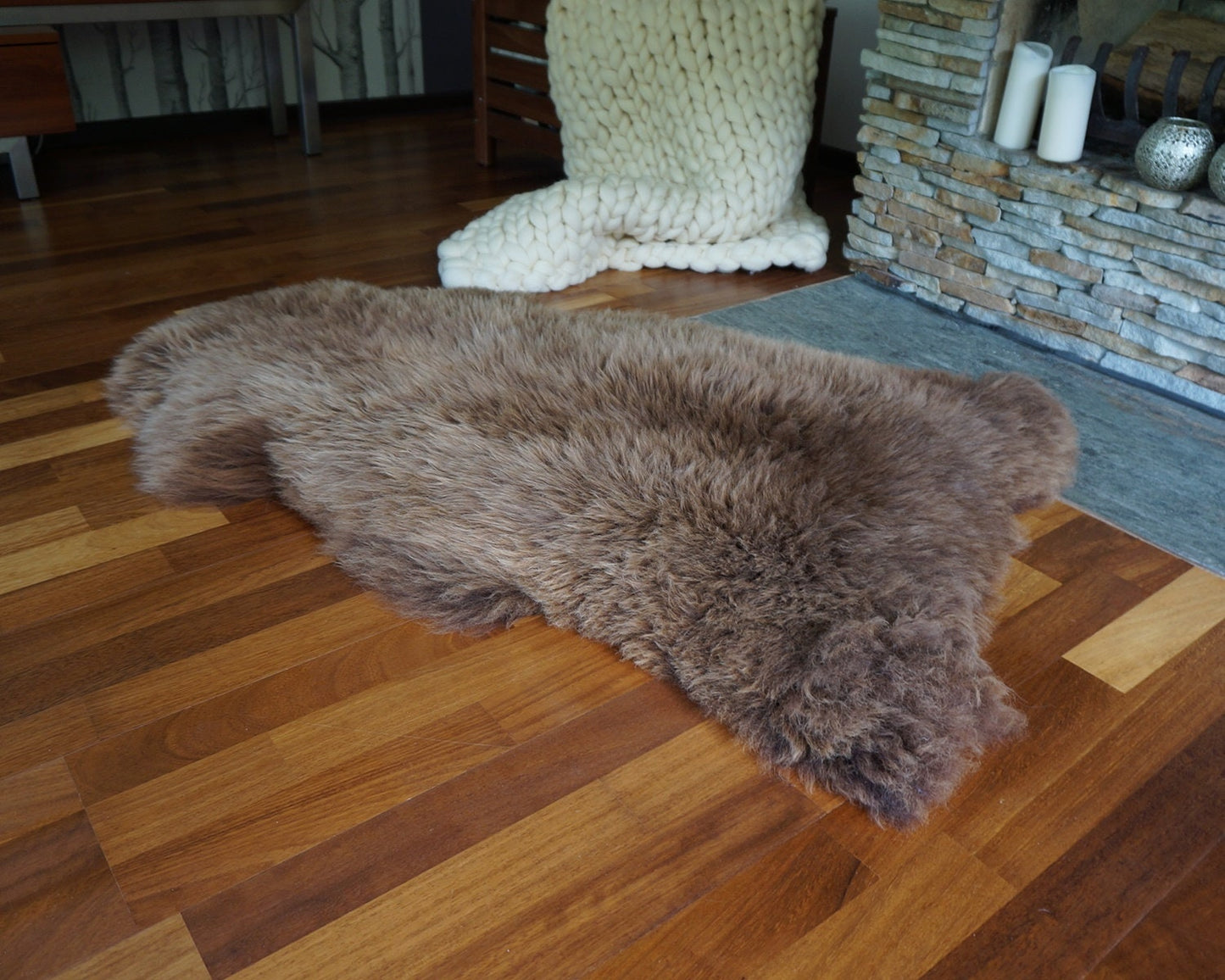 SHEEPSKIN Brown Throw Genuine leather Sheep Skin Decorative Rug Brown, Carpet, Gray Rugs, Cheap Rugs, Chair Throw, Shag Throw