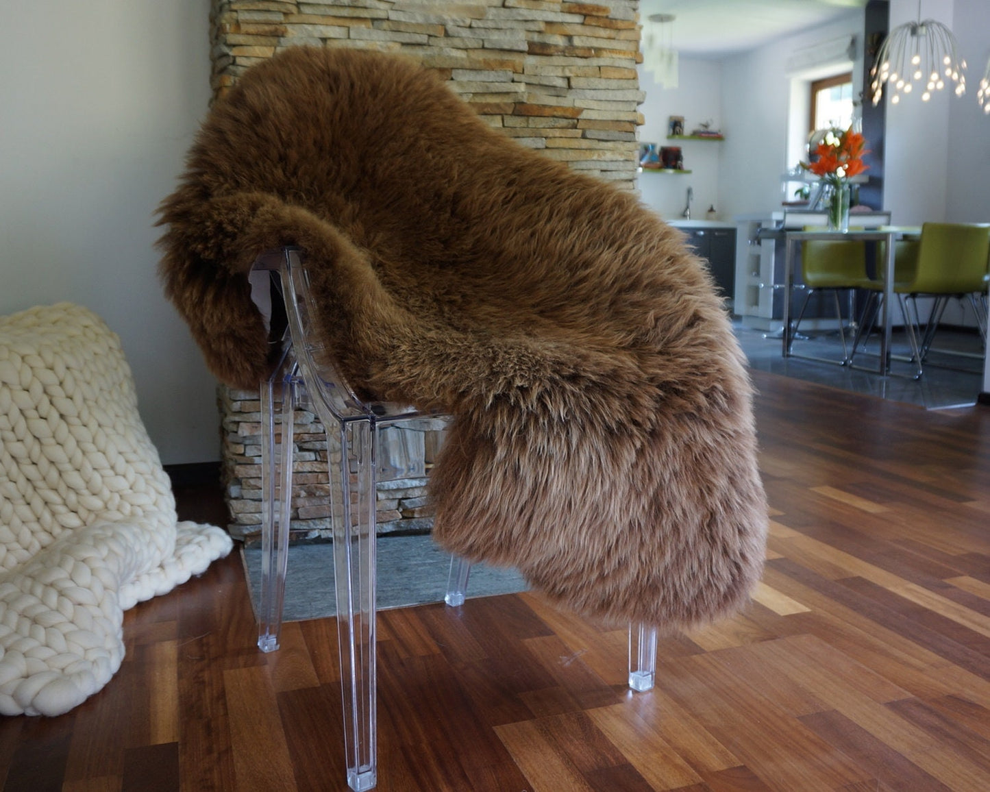 SHEEPSKIN Brown Throw Genuine leather Sheep Skin Decorative Rug Brown, Carpet, Gray Rugs, Cheap Rugs, Chair Throw, Shag Throw
