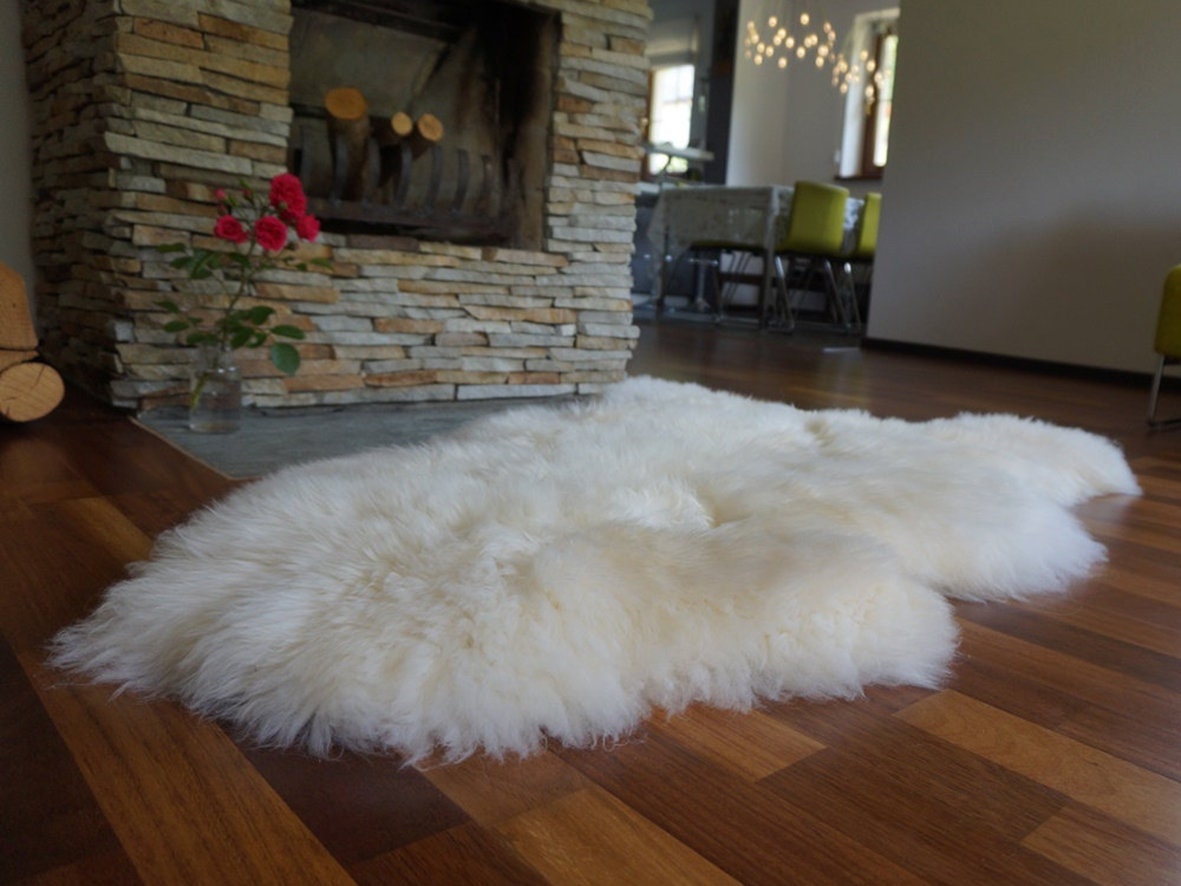 Original GIANT White Genuine Natural Sheepskin Rugs Exclusive Rug Throw Rugs Carpet Outdoor Rugs Cheap Rugs Shag, Scandinavian Rug