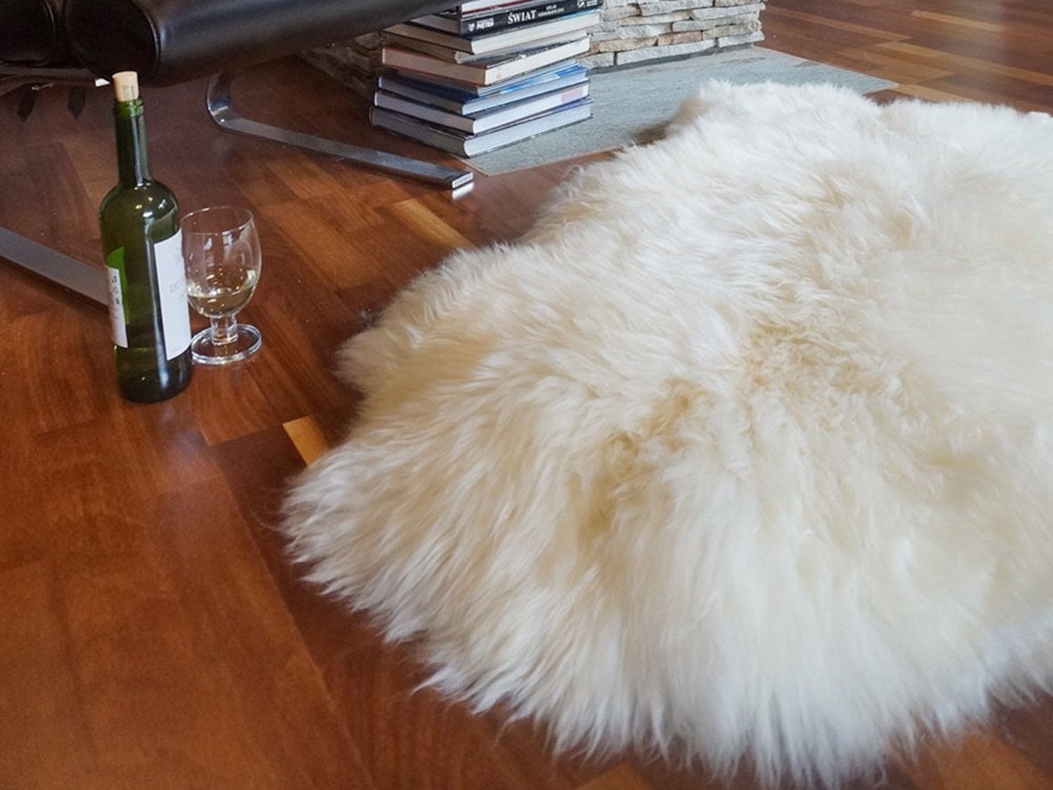 Original GIANT X 50"x 30" White Genuine Natural Sheepskin Rug White Genuine Natural Rugs Rug Gray Rugs Carpet Outdoor Rugs Cheap Soft Rugs