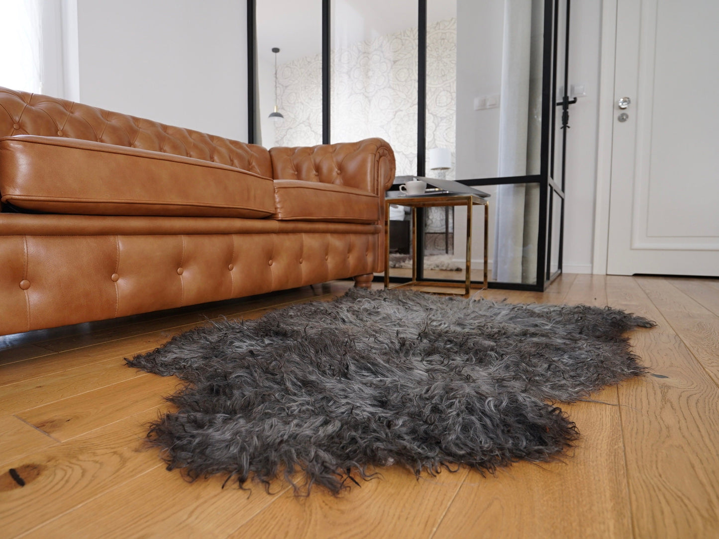 Scandinavian GOTLAND Sheepskin Grey Silver X Luxury Rug BU12 Genuine Natural Sheepskin Rug Gray Rugs Carpet Outdoor Rugs Shag Grey