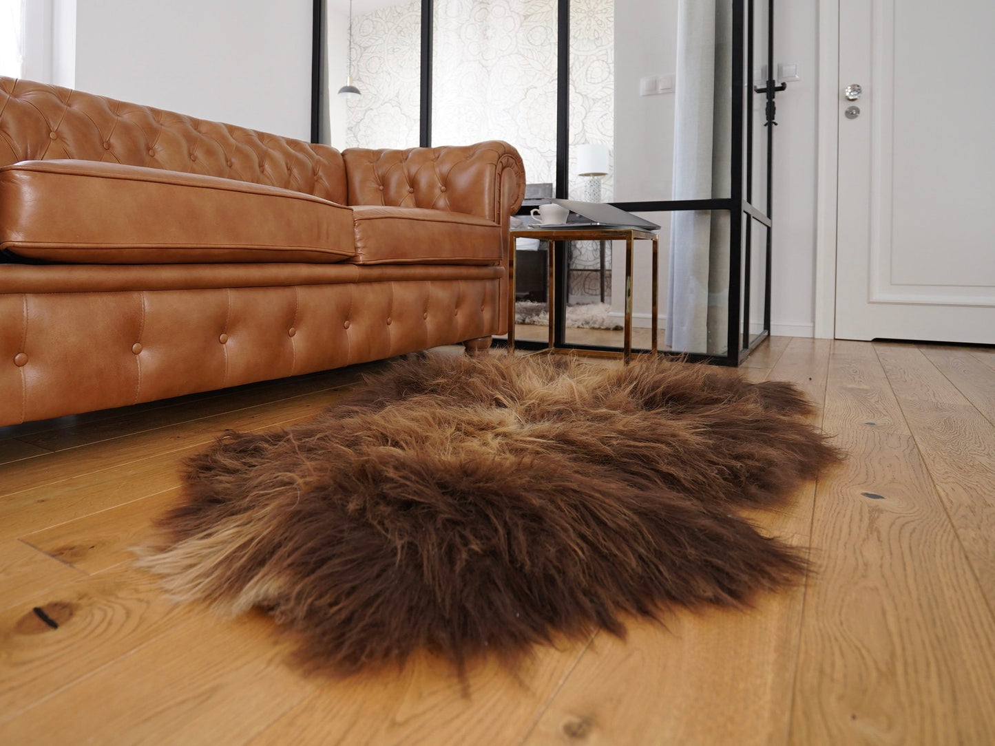 SHEEPSKIN Icelandic X Brown Rug Genuine Natural Sheepskin Rug Rugs Carpet Outdoor Rugs Cheap Rugs Shag Nrown Rug Thro
