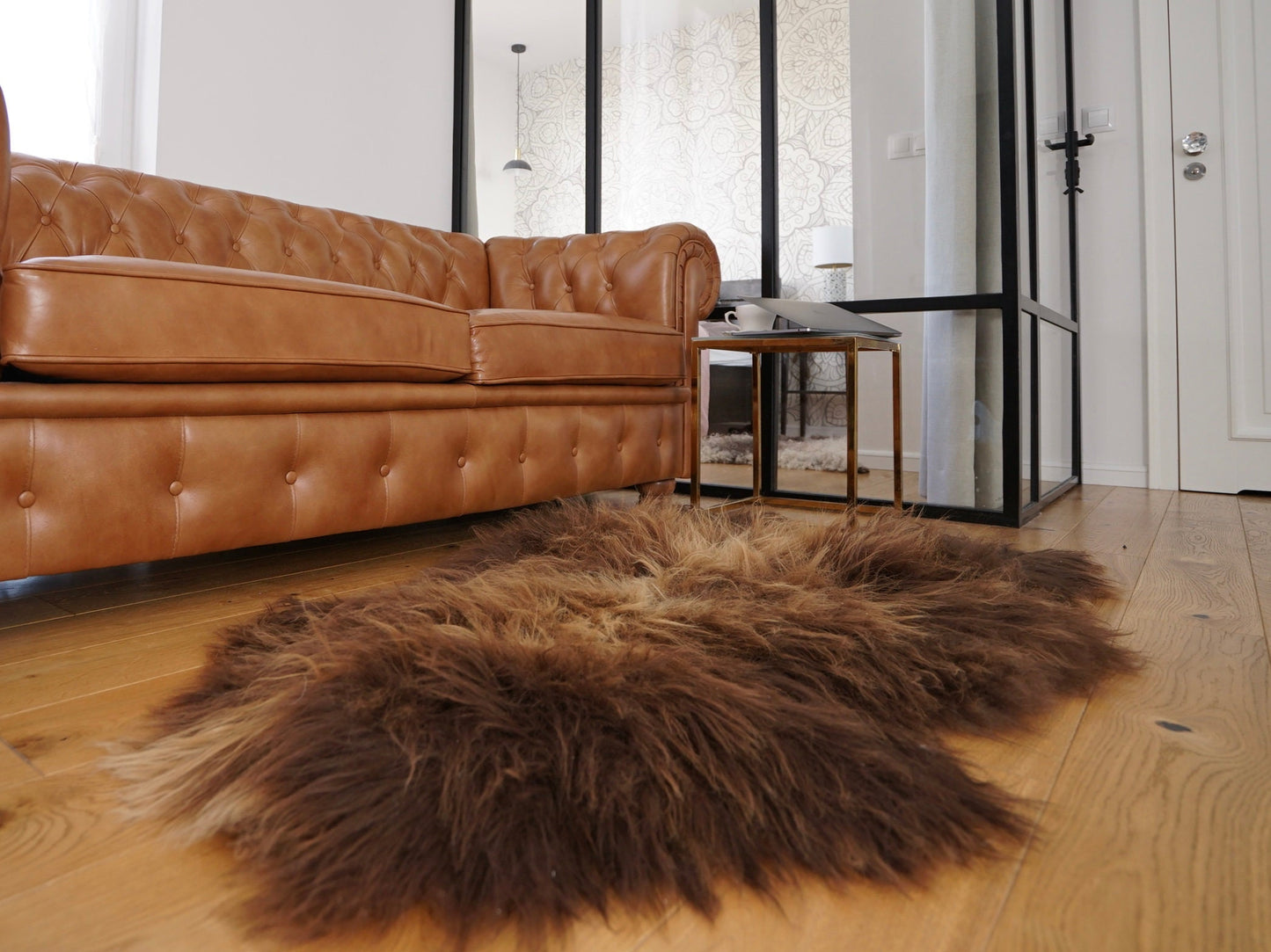 SHEEPSKIN Icelandic X Brown Rug Genuine Natural Sheepskin Rug Rugs Carpet Outdoor Rugs Cheap Rugs Shag Nrown Rug Thro