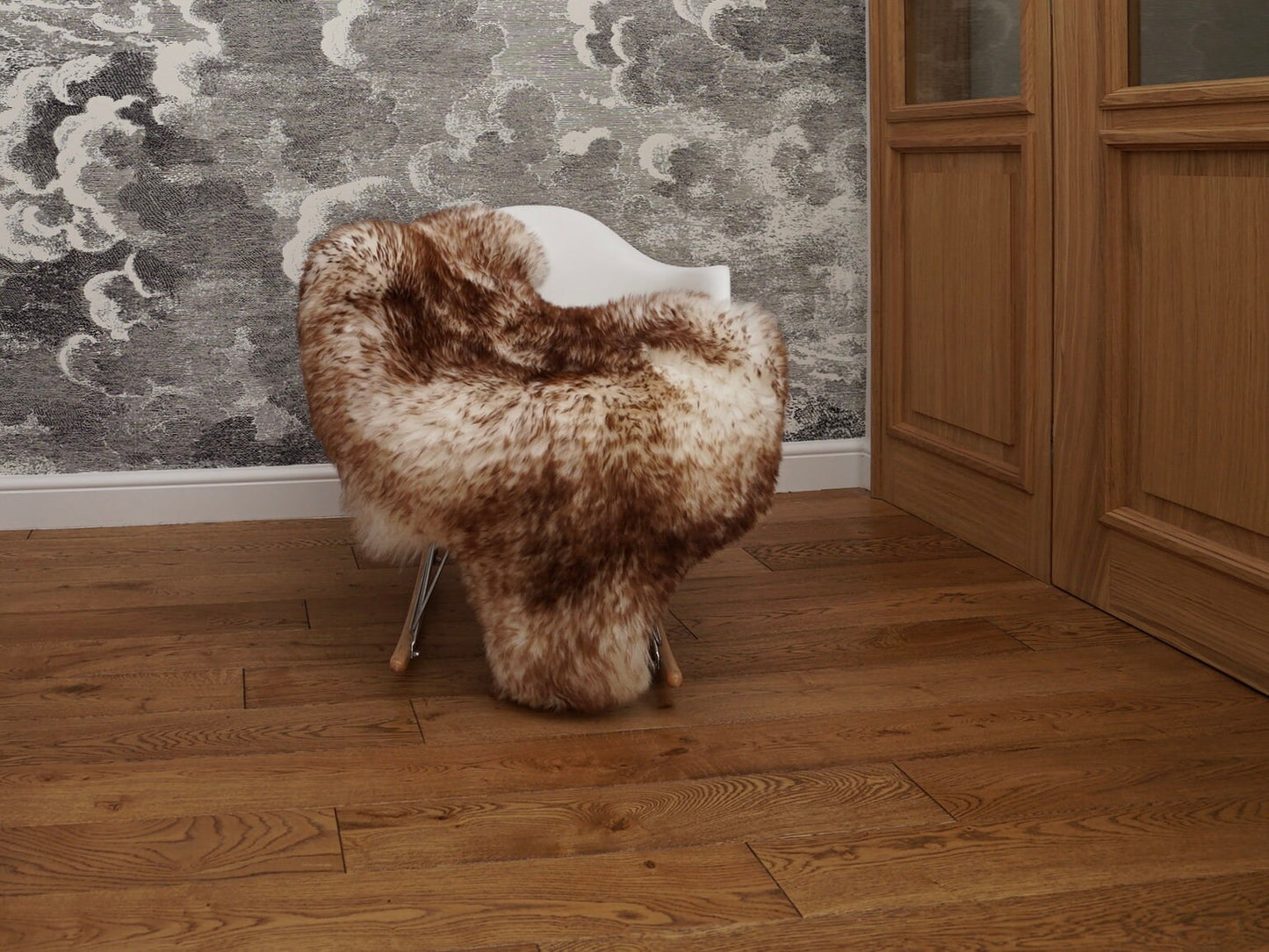 Original Brown Mouflon X 50" x 30" Genuine Natural Sheepskin Genuine Natural Sheepskin Rugs Exclusive Rug Gray Rugs Outdoor Cheap R