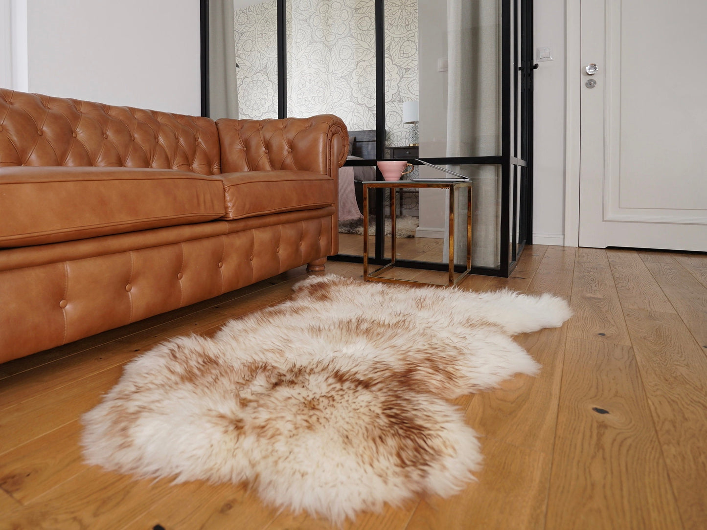 Original Brown Mouflon X 48" x 28" Genuine Natural Sheepskin Genuine Natural Sheepskin Rugs Exclusive Rug Gray Rugs Outdoor Cheap R
