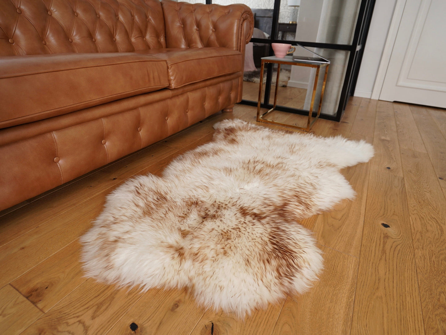 Original Brown Mouflon X 48" x 28" Genuine Natural Sheepskin Genuine Natural Sheepskin Rugs Exclusive Rug Gray Rugs Outdoor Cheap R