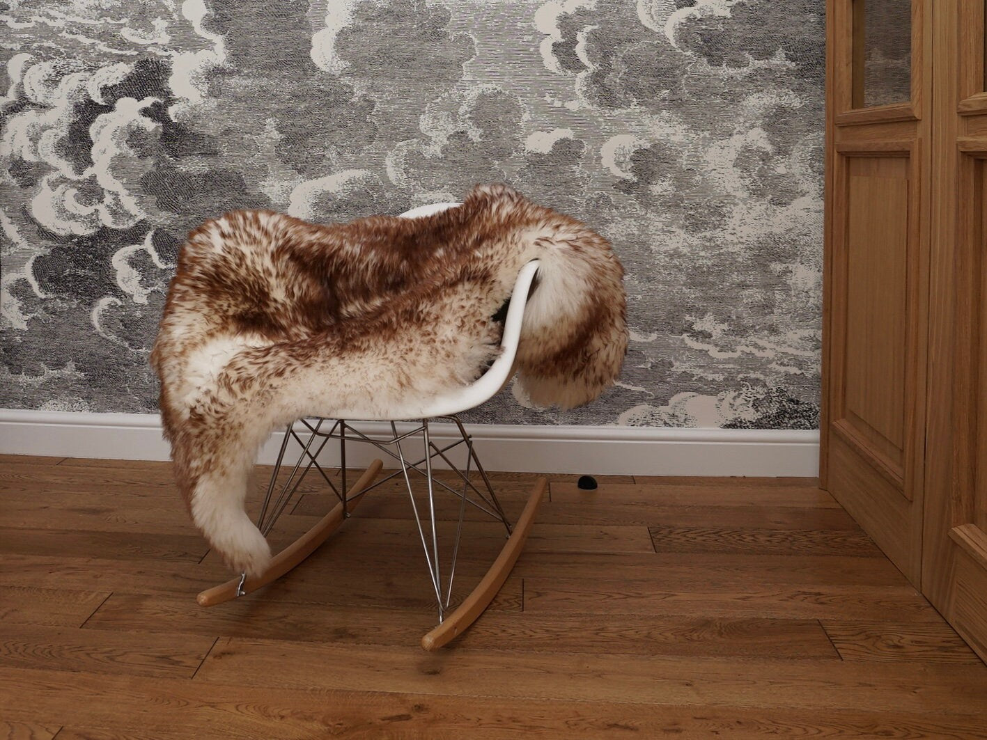 Original Brown Mouflon X 50" x 30" Genuine Natural Sheepskin Genuine Natural Sheepskin Rugs Exclusive Rug Gray Rugs Outdoor Cheap R