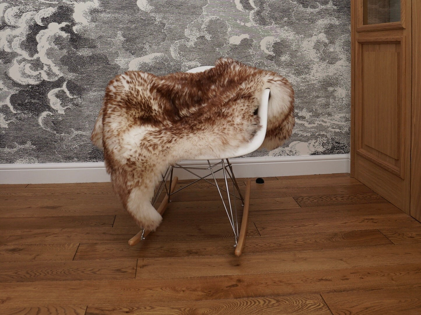 Original Brown Mouflon X 50" x 30" Genuine Natural Sheepskin Genuine Natural Sheepskin Rugs Exclusive Rug Gray Rugs Outdoor Cheap R