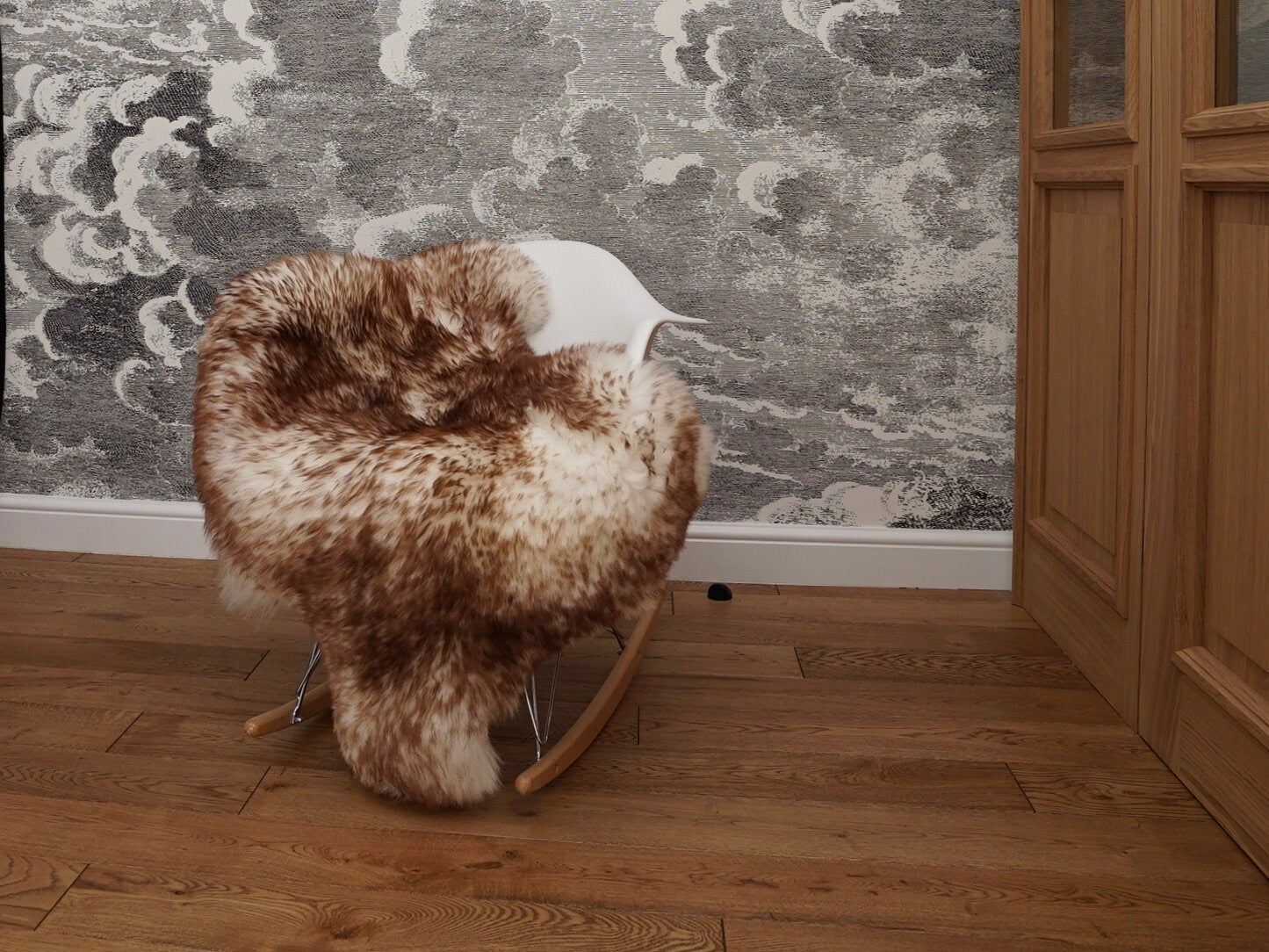 Original Brown Mouflon X 50" x 30" Genuine Natural Sheepskin Genuine Natural Sheepskin Rugs Exclusive Rug Gray Rugs Outdoor Cheap R