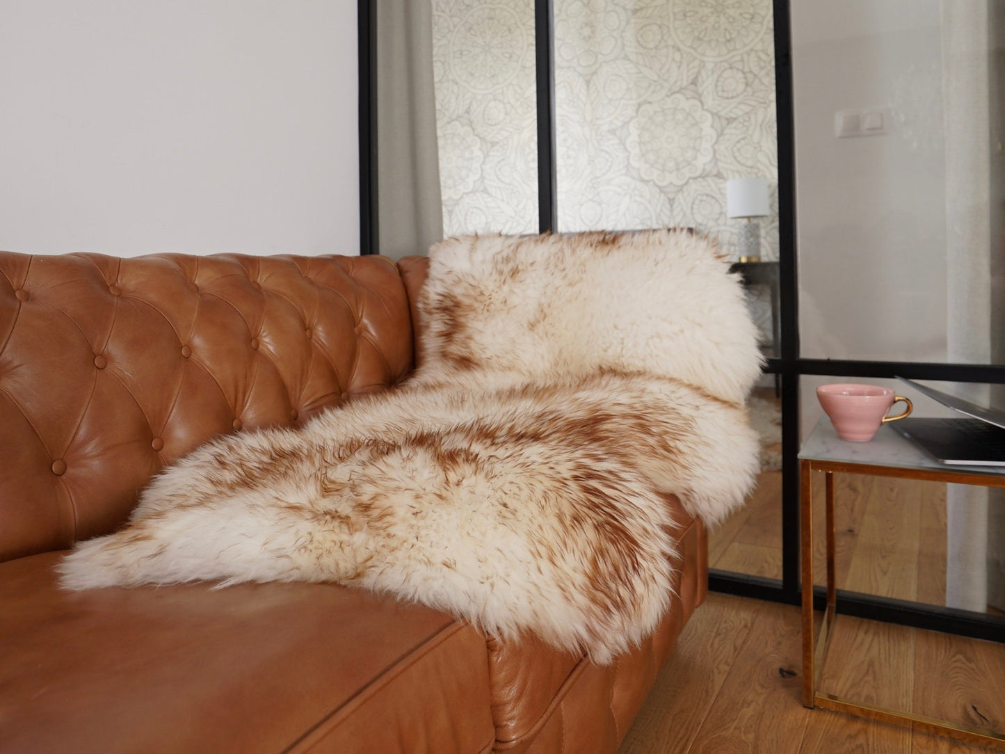 Original Brown Mouflon X 48" x 28" Genuine Natural Sheepskin Genuine Natural Sheepskin Rugs Exclusive Rug Gray Rugs Outdoor Cheap R