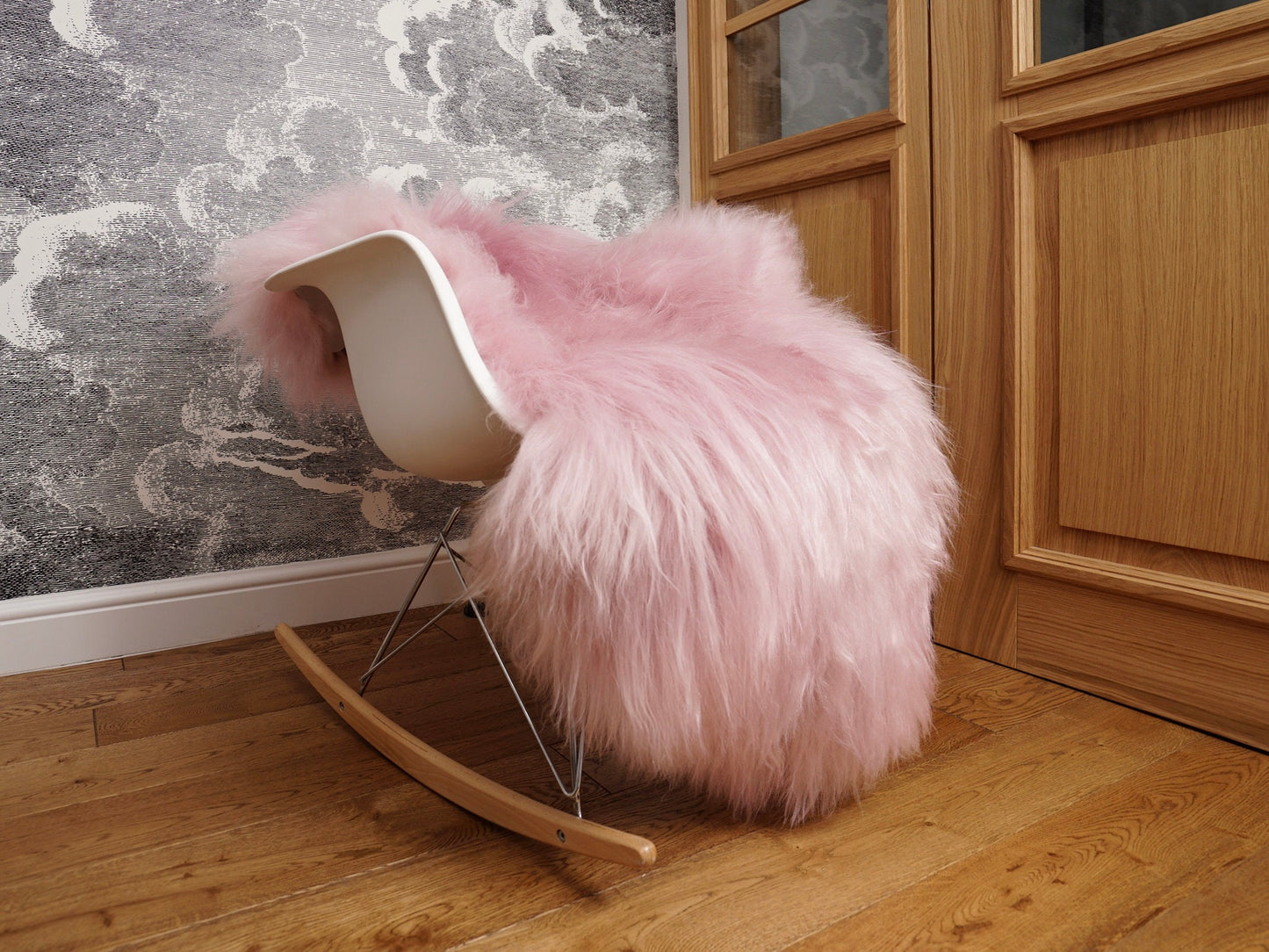BIG Sheepskin Pink Rugs Throw Genuine ICELANDIC 50" x 30" Decorative rug Natural comfy rugs outdoor fur rug