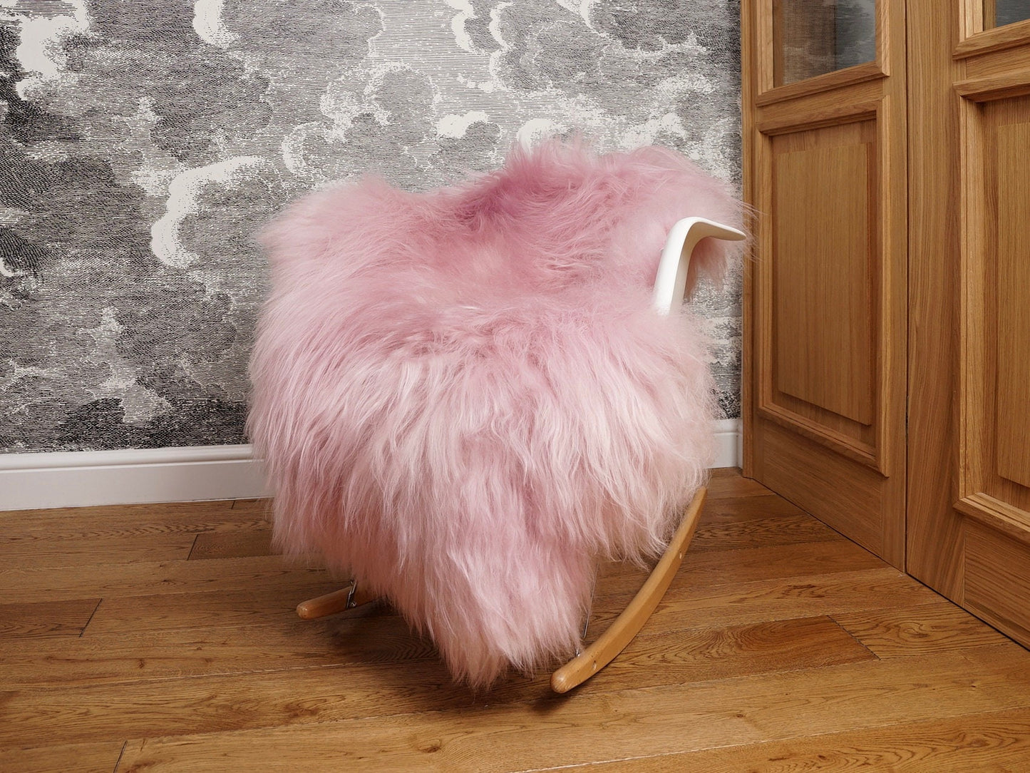 BIG Sheepskin Pink Rugs Throw Genuine ICELANDIC 50" x 30" Decorative rug Natural comfy rugs outdoor fur rug