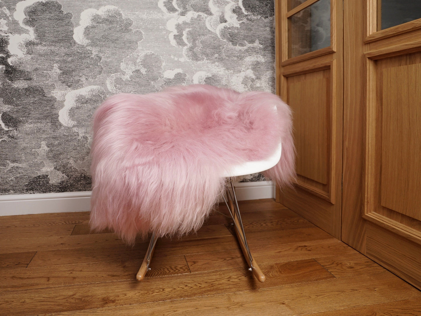 BIG Sheepskin Pink Rugs Throw Genuine ICELANDIC 50" x 30" Decorative rug Natural comfy rugs outdoor fur rug