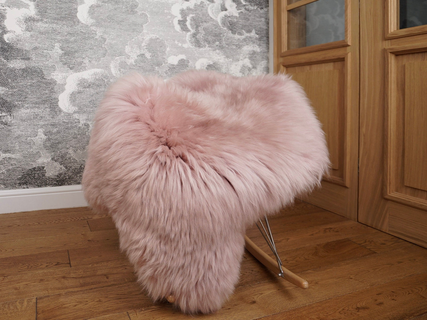 Original, Natural BIG Pink purple Genuine Natural Sheepskin Rug Exclusive rug