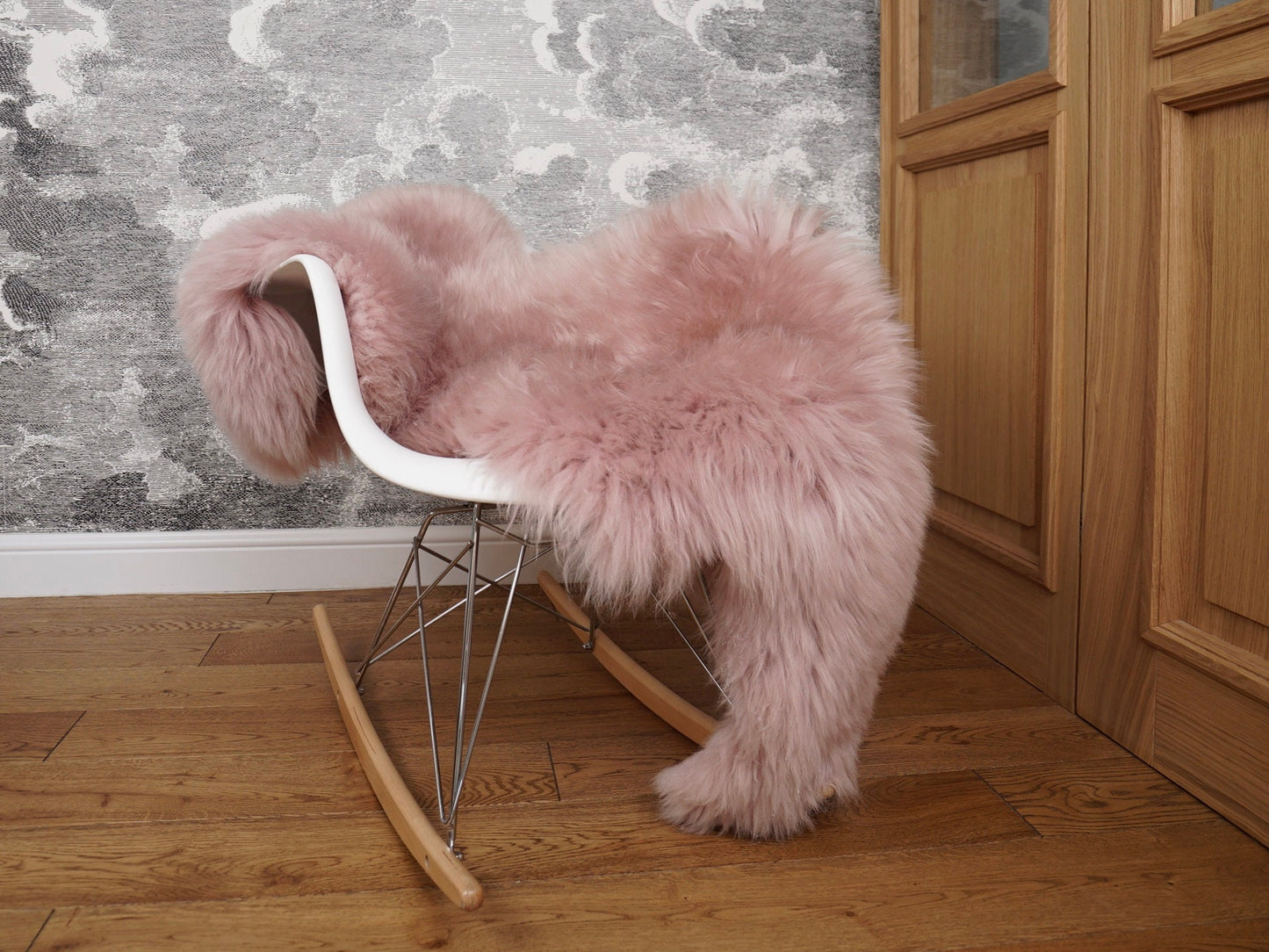 Original, Natural BIG Pink purple Genuine Natural Sheepskin Rug Exclusive rug