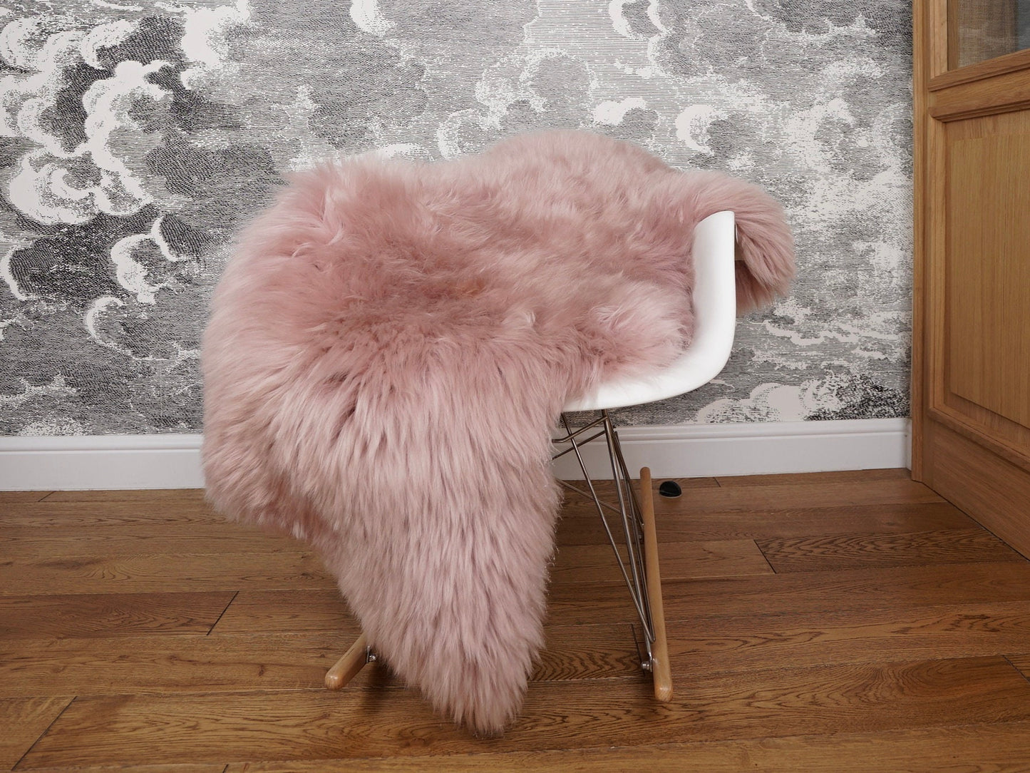 Original, Natural BIG Pink purple Genuine Natural Sheepskin Rug Exclusive rug
