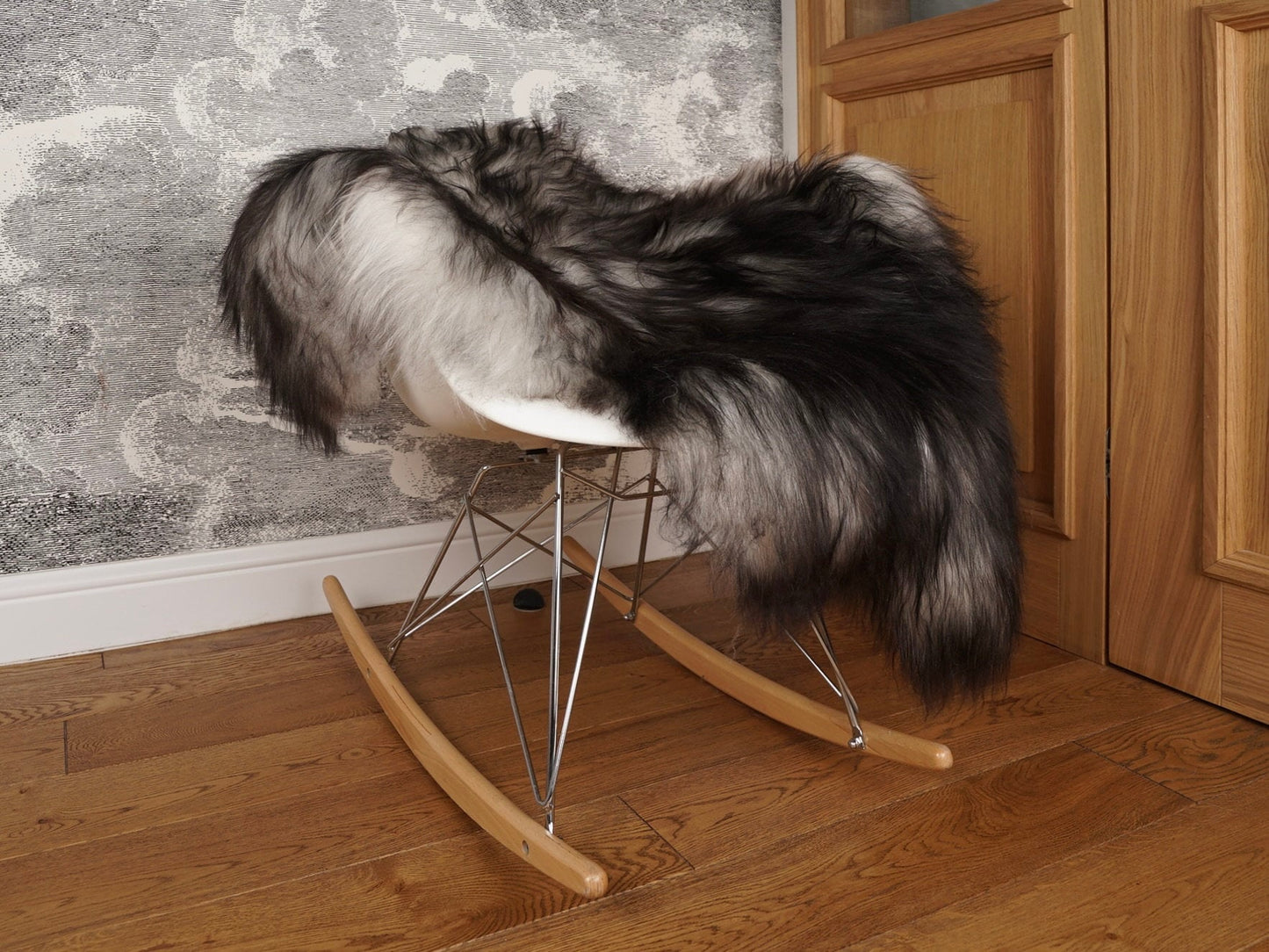SHEEPSKIN Icelandic Grey Black, White Rug Genuine Natural Sheepskin XB8 Rug Rugs Carpet Outdoor Rugs Cheap Rugs Shag Grey Gray Rug Thro