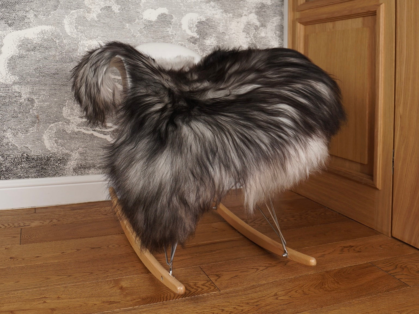 SHEEPSKIN Icelandic Grey Black, White Rug Genuine Natural Sheepskin XB8 Rug Rugs Carpet Outdoor Rugs Cheap Rugs Shag Grey Gray Rug Thro