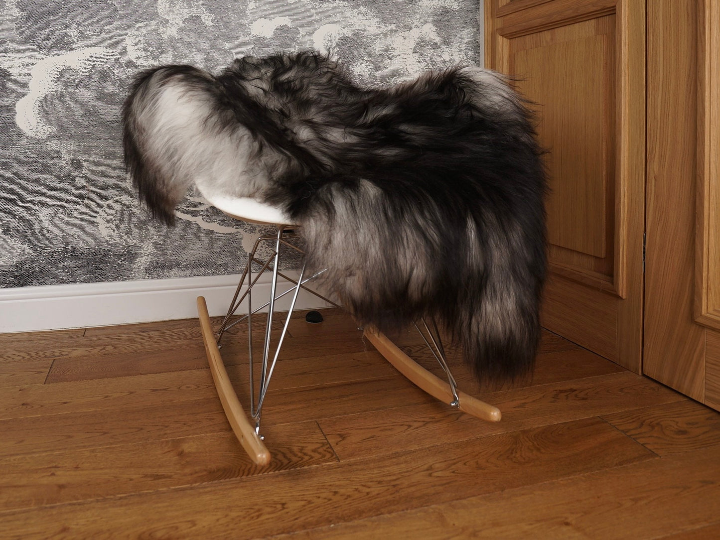 SHEEPSKIN Icelandic Grey Black, White Rug Genuine Natural Sheepskin XB8 Rug Rugs Carpet Outdoor Rugs Cheap Rugs Shag Grey Gray Rug Thro