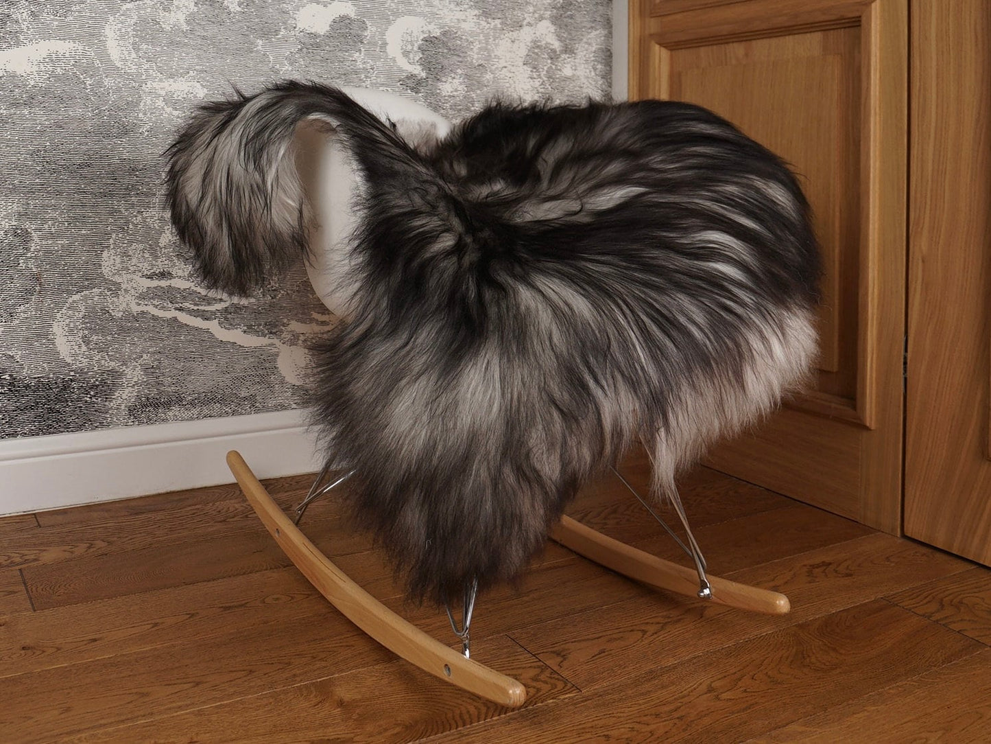SHEEPSKIN Icelandic Grey Black, White Rug Genuine Natural Sheepskin XB8 Rug Rugs Carpet Outdoor Rugs Cheap Rugs Shag Grey Gray Rug Thro