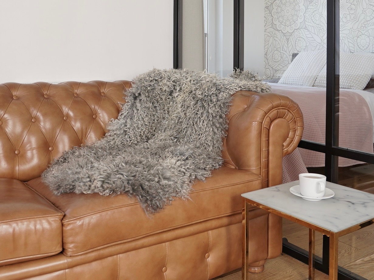 Scandinavian GOTLAND Sheepskin Grey Silver Luxury Rug XF2 Genuine Natural Sheepskin Rug Gray Rugs Carpet Outdoor Rugs Shag Grey