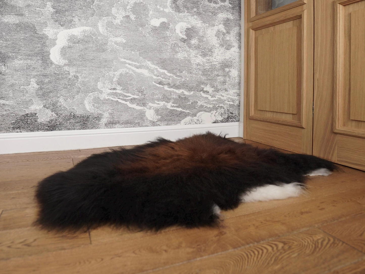 SHEEPSKIN Icelandic Brown White KH4 Rug Genuine Natural Sheepskin Rug Rugs Carpet Outdoor Rugs Cheap Rugs Shag Rug Throw