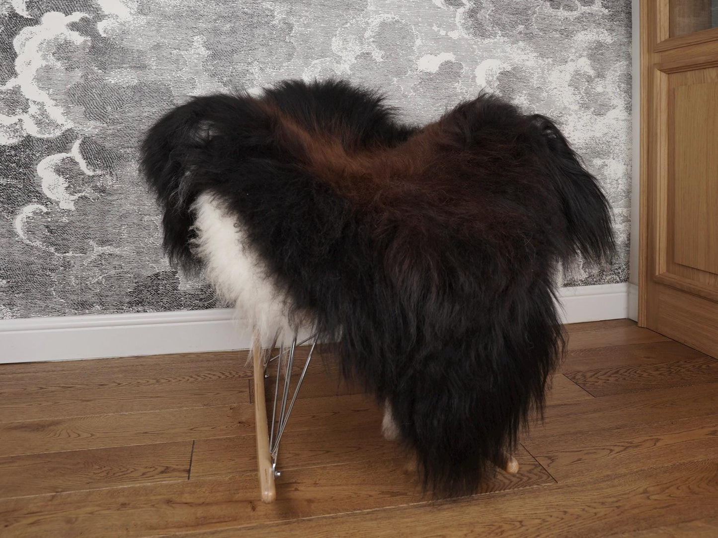 SHEEPSKIN Icelandic Brown White KH4 Rug Genuine Natural Sheepskin Rug Rugs Carpet Outdoor Rugs Cheap Rugs Shag Rug Throw