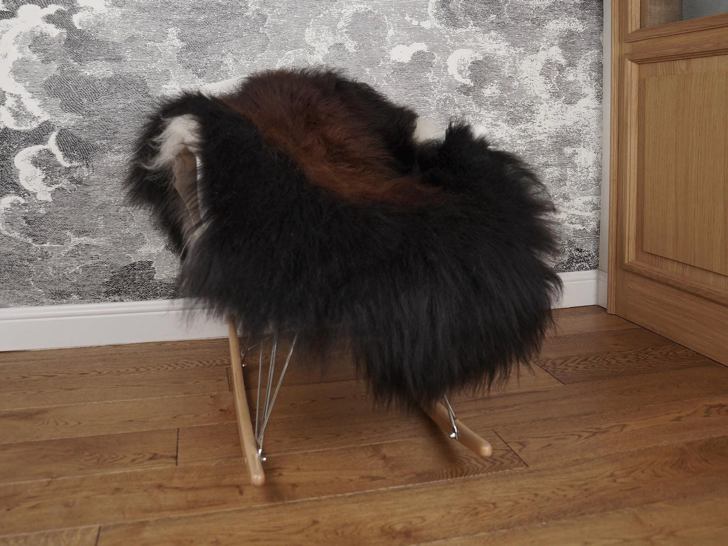 SHEEPSKIN Icelandic Brown White KH4 Rug Genuine Natural Sheepskin Rug Rugs Carpet Outdoor Rugs Cheap Rugs Shag Rug Throw