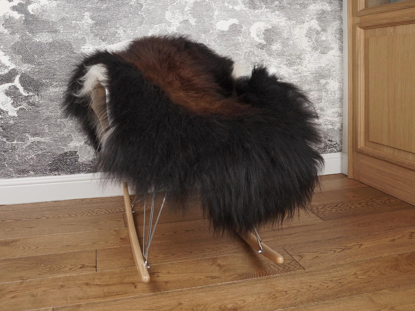 SHEEPSKIN Icelandic Brown White KH4 Rug Genuine Natural Sheepskin Rug Rugs Carpet Outdoor Rugs Cheap Rugs Shag Rug Throw