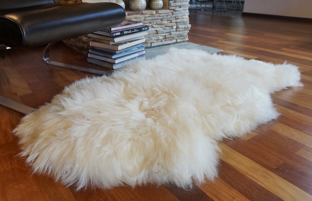Original GIANT X 50"x 30" White Genuine Natural Sheepskin Rug White Genuine Natural Rugs Rug Throw Rugs Carpet Outdoor Rugs Cheap Rugs