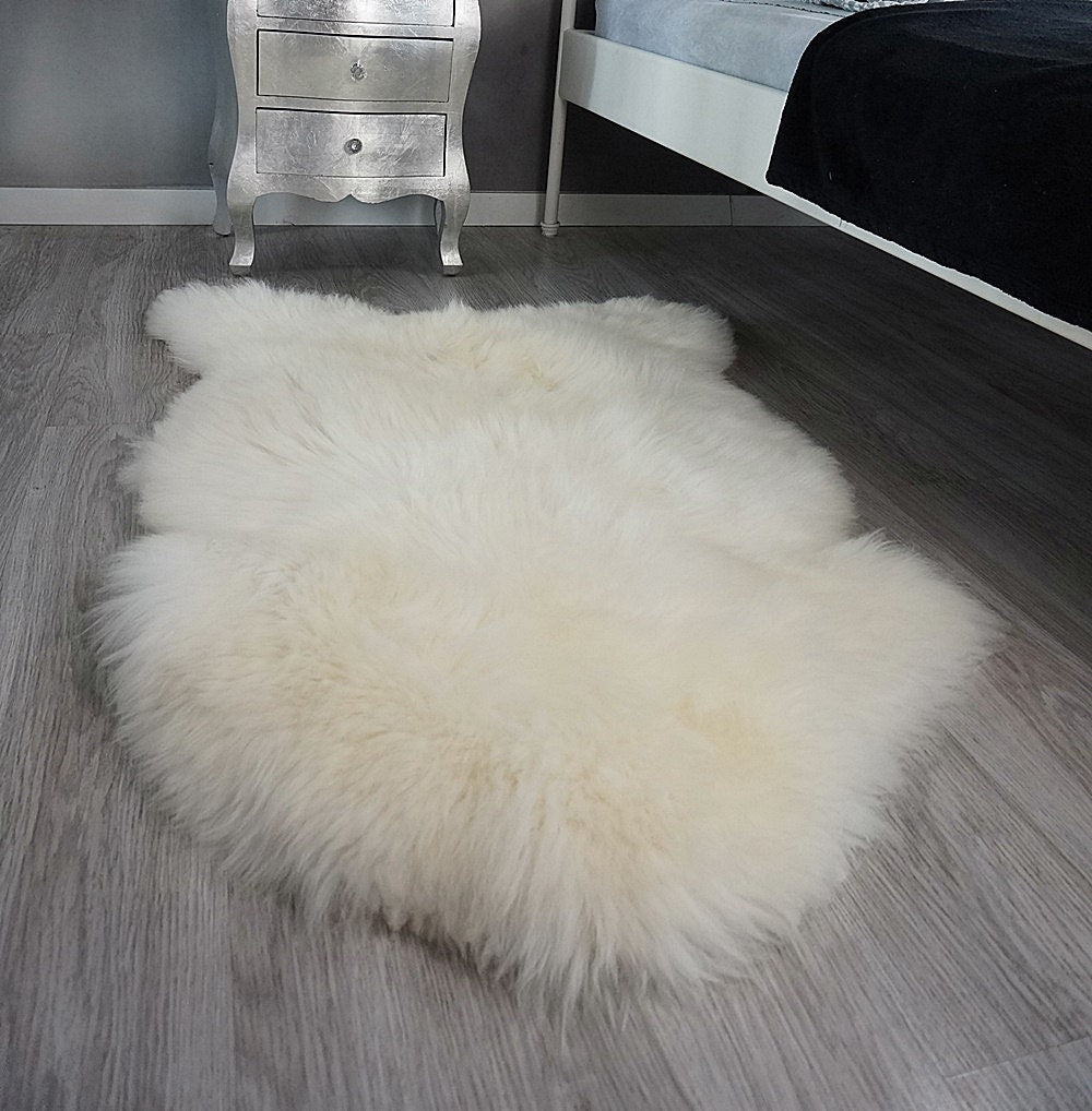 Original BIG X White Genuine Natural Sheepskin Rugs Exclusive Rug Throw Rugs Carpet Outdoor Rugs Cheap Rugs Shag, Scandinavian Style