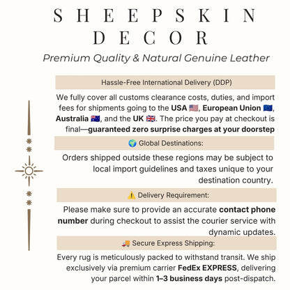 8x10 ft Natural White Sheepskin Rug, Genuine Leather Wool Shag Area Rug, Hand-Stitched Plush Patchwork Carpet for Living Room or Bedroom