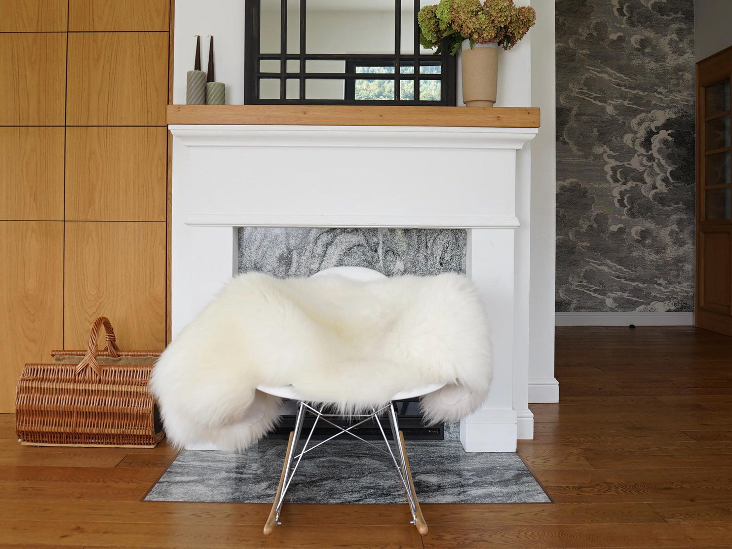 Genuine Sheepskin Throw, White Sheep Skin Rug, 50"x30", Home Decor