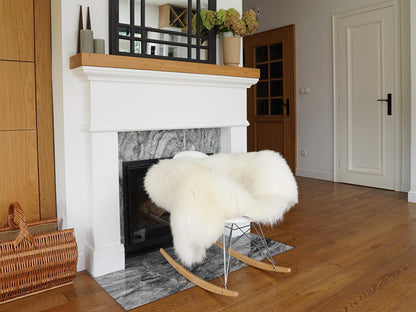 Genuine Sheepskin Throw, White Sheep Skin Rug, 50"x30", Home Decor
