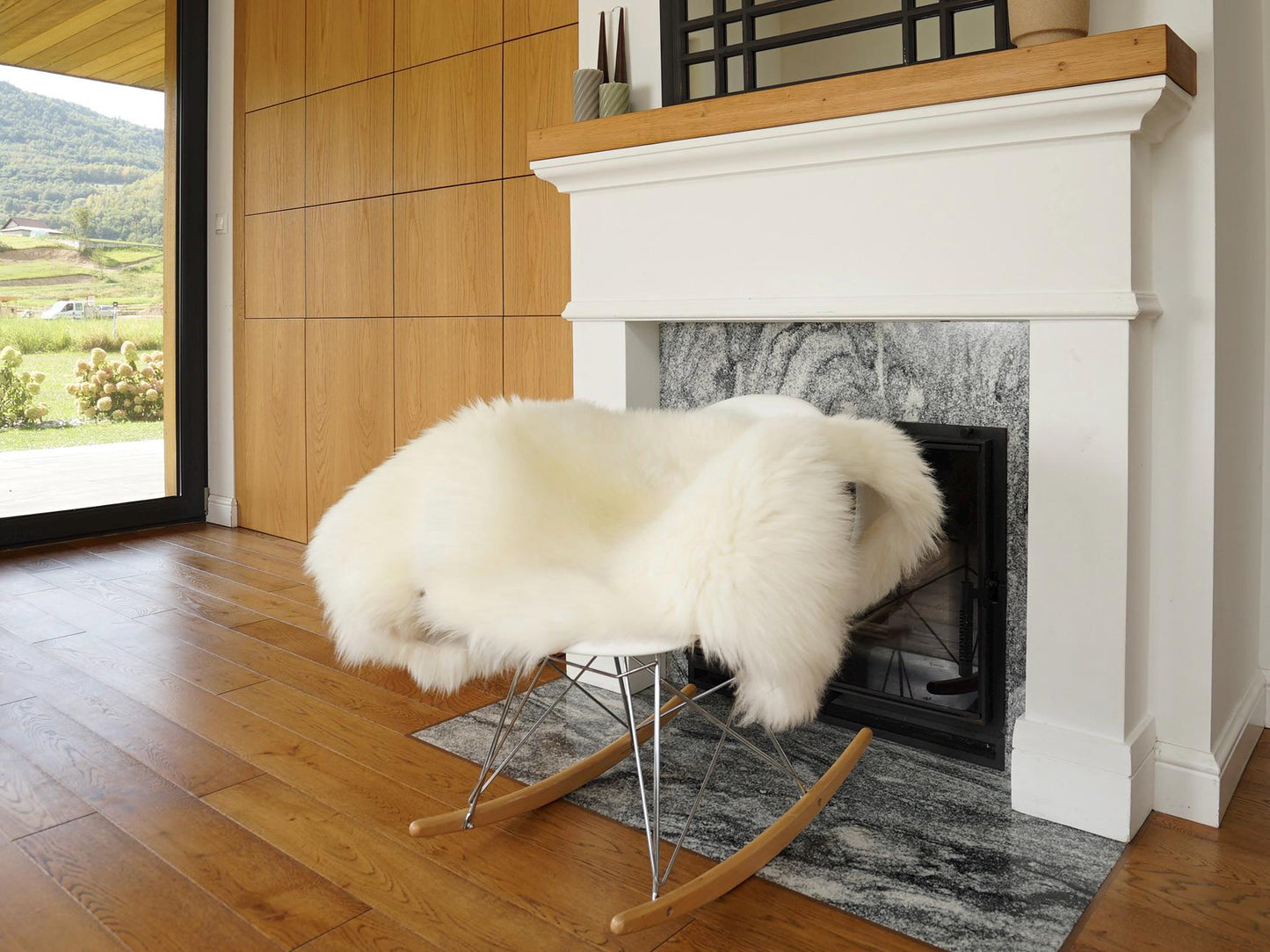 Genuine Sheepskin Throw, White Sheep Skin Rug, 50"x30", Home Decor