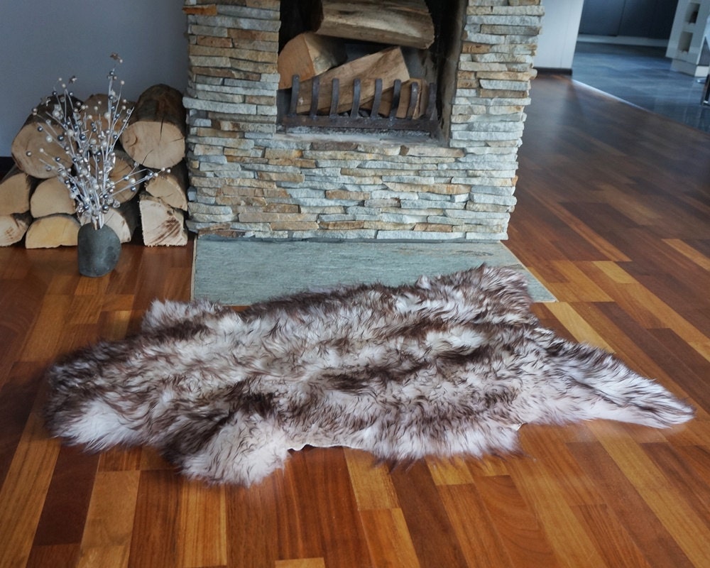 Original Brown Mouflon   Genuine Natural Sheepskin Genuine Natural Sheepskin Rugs Exclusive Rug Throw Rugs Carpet Outdoor Cheap Rugs Shag