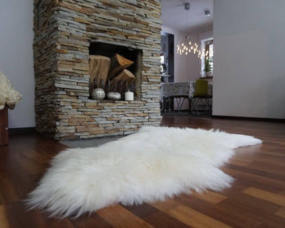 Original, Natural GIANT Rug X  50" x 28" White Genuine Natural Sheepskin Rugs Exclusive Rug Throw Rugs Carpet Outdoor Rugs Ch