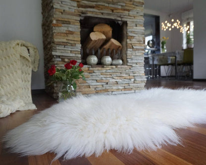 Original, Natural GIANT Rug 50" x 28" White Genuine Natural Sheepskin Rugs Exclusive Rug Throw Rugs Carpet Outdoor Rugs Cheap Rugs Shag