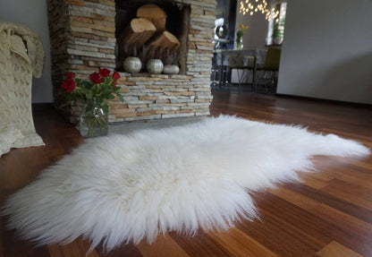 Original, Natural GIANT Rug 50" x 28" White Genuine Natural Sheepskin Rugs Exclusive Rug Throw Rugs Carpet Outdoor Rugs Cheap Rugs Shag