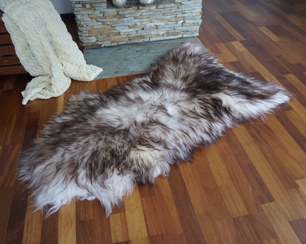 SALE Original Brown Mouflon Genuine Natural Sheepskin K1  Genuine Natural Sheepskin Rugs Exclusive Rug Gray Rugs Carpet Outdoor  Cheap Rugs