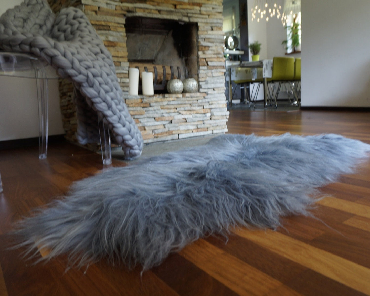 SHEEPSKIN Icelandic Grey   Grey Rug Genuine Natural Sheepskin Rug Gray Rugs Carpet Outdoor Rugs Cheap Rugs Shag Grey Gray Rug Thro