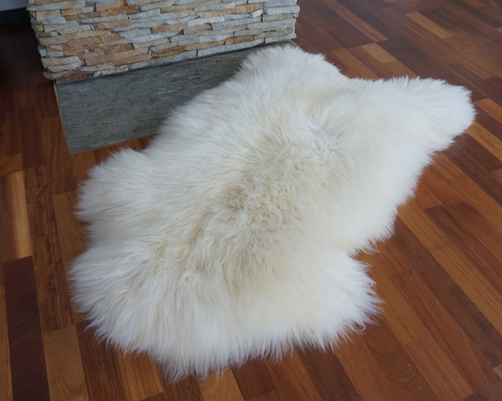 SUPER THICK! White Genuine Natural Sheepskin Rug White Genuine Natural Rugs Rug Gray Rugs Carpet Outdoor Rugs Cheap Rugs, Scandinavian Style