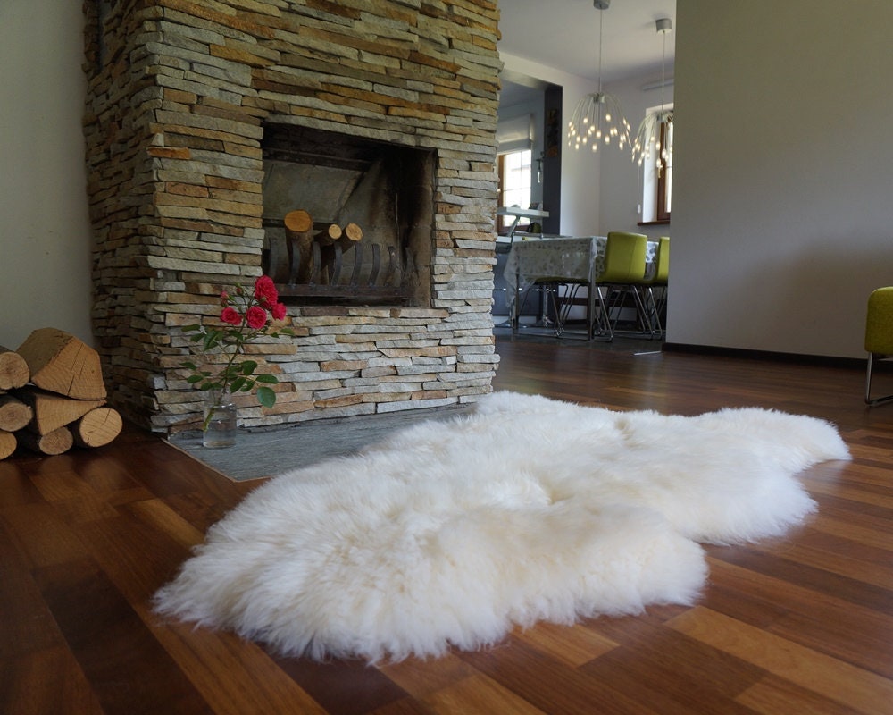 Original, Natural GIANT Rug X  50" x 28" White Genuine Natural Sheepskin Rugs Exclusive Rug Throw Rugs Carpet Outdoor Rugs Cheap Rugs Shag