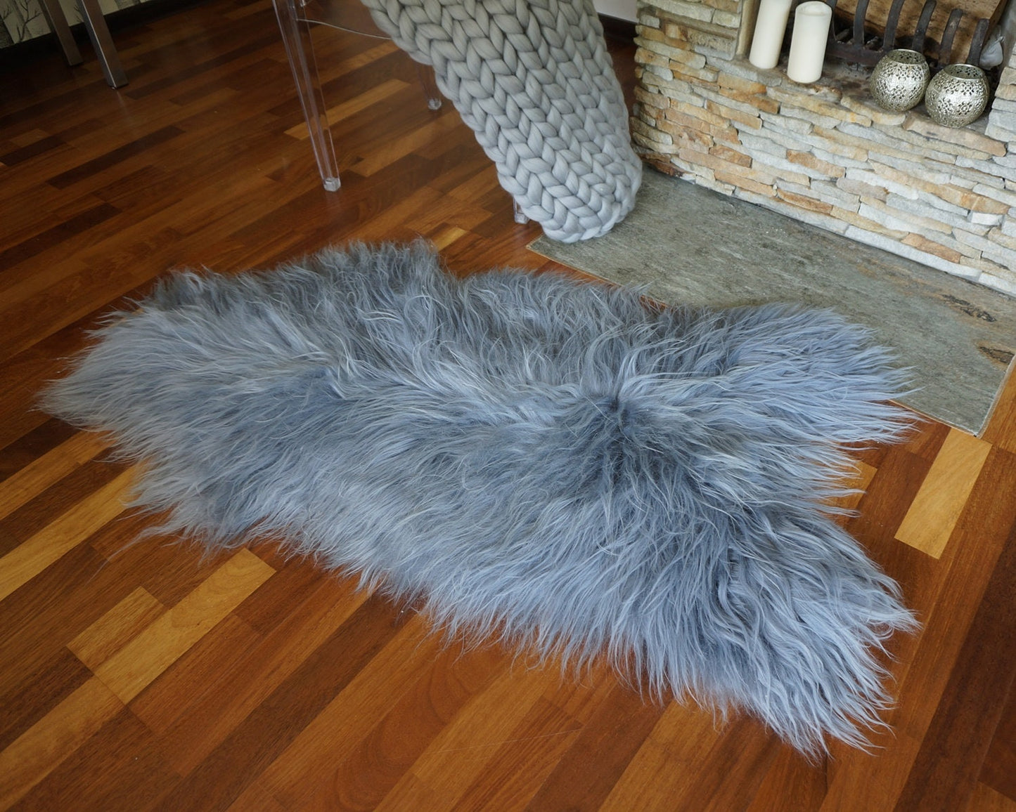 SHEEPSKIN Icelandic Grey   Grey Rug Genuine Natural Sheepskin Rug Gray Rugs Carpet Outdoor Rugs Cheap Rugs Shag Grey Gray Rug Thro