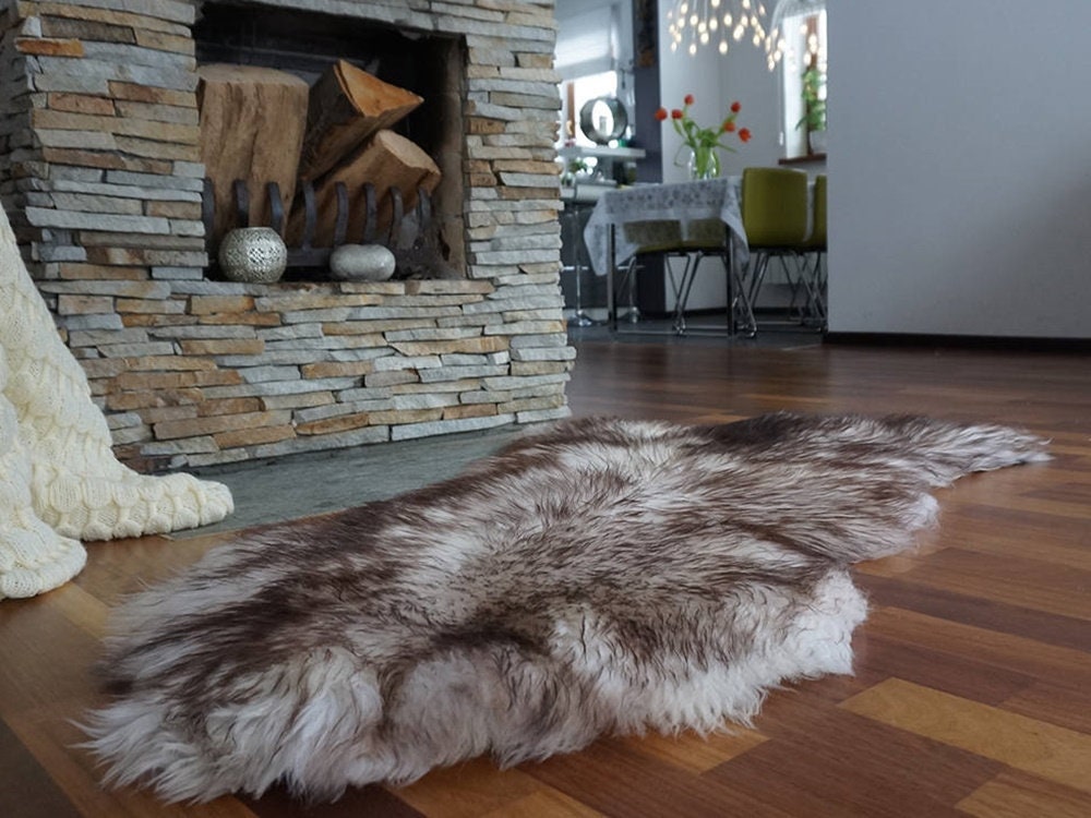 Original Brown Mouflon Genuine Natural Sheepskin  Genuine Natural Sheepskin Rugs J2 Exclusive Rug Gray Rugs Carpet Outdoor  Cheap Rugs Shag