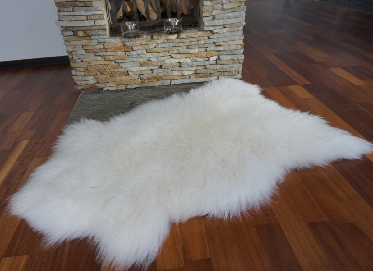 Original, Natural GIANT Rug X  50" x 30" White Genuine Natural Sheepskin Rugs Exclusive Rug Throw Rugs Carpet Outdoor Rugs Cheap Rug