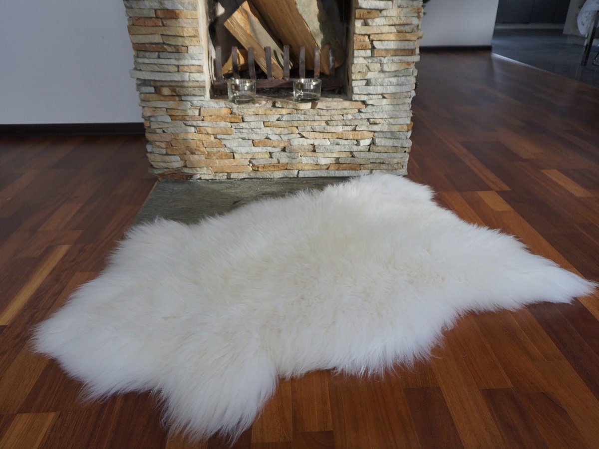 Original, Natural GIANT Rug X  50" x 30" White Genuine Natural Sheepskin Rugs Exclusive Rug Throw Rugs Carpet Outdoor Rugs Cheap Rug
