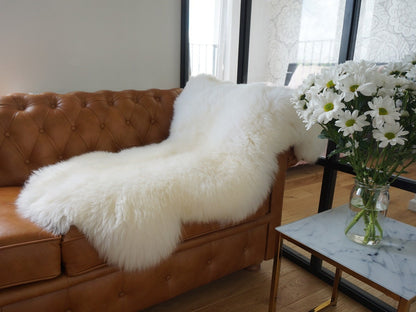 Original, Natural GIANT Rug 50" x 28" White Genuine Natural Sheepskin Rugs Exclusive Rug Throw Rugs Carpet Outdoor Rugs Cheap Rugs S